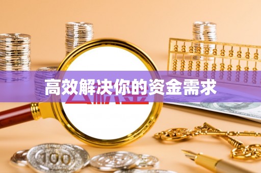 白云高效解决你的资金需求
