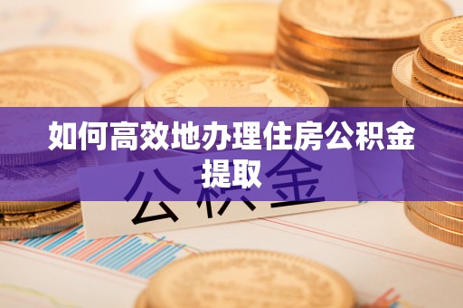 白云如何高效地办理住房公积金提取
